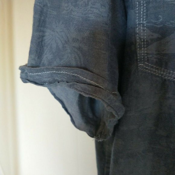 Private Member Men's XL Blue Hawaiian Short Sleeve Button Up Shirt - Picture 11 of 11